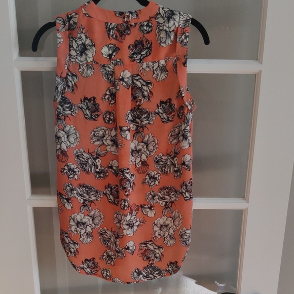 Floral Sleeveless Top - Coral - Picture 3 of 4